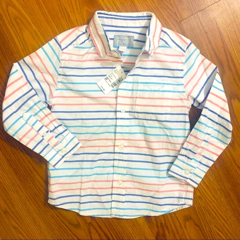 Nwt The Children’s Place Button Down Shirt 3T